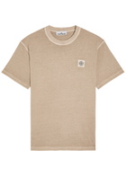 Stone Island Tonal Compass Logo Cotton T-shirt Sand