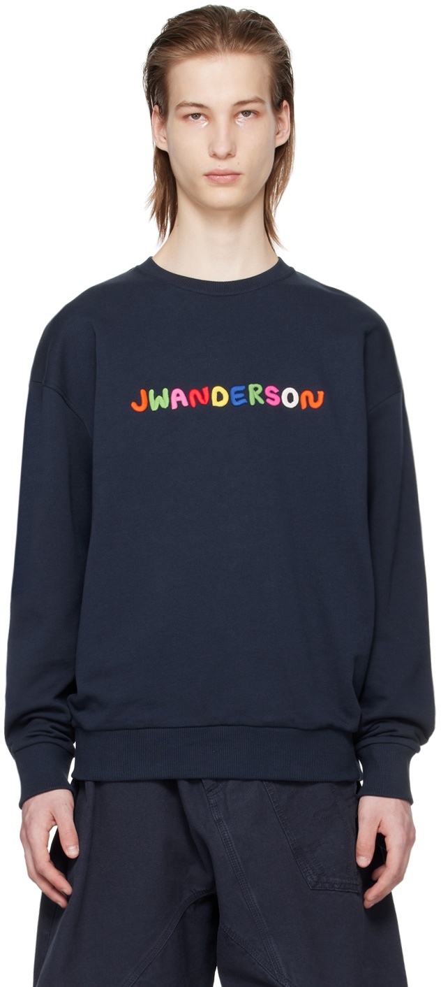 Photo: JW Anderson Navy Embroidered Sweatshirt