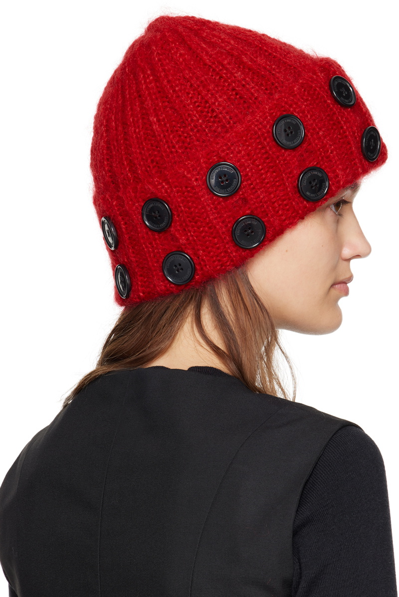 Chopova Lowena Red Starboard Mohair Beanie Chopova Lowena