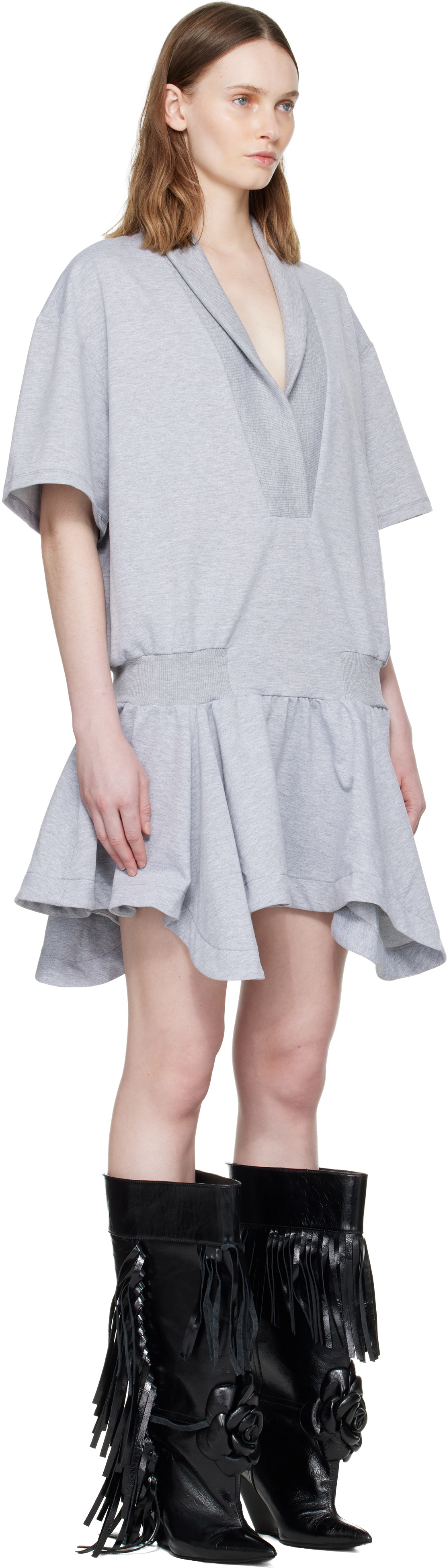 FIDAN NOVRUZOVA Gray Marta T-Shirt Minidress