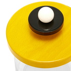 Alessi Glass Jar in Yellow/Black/White