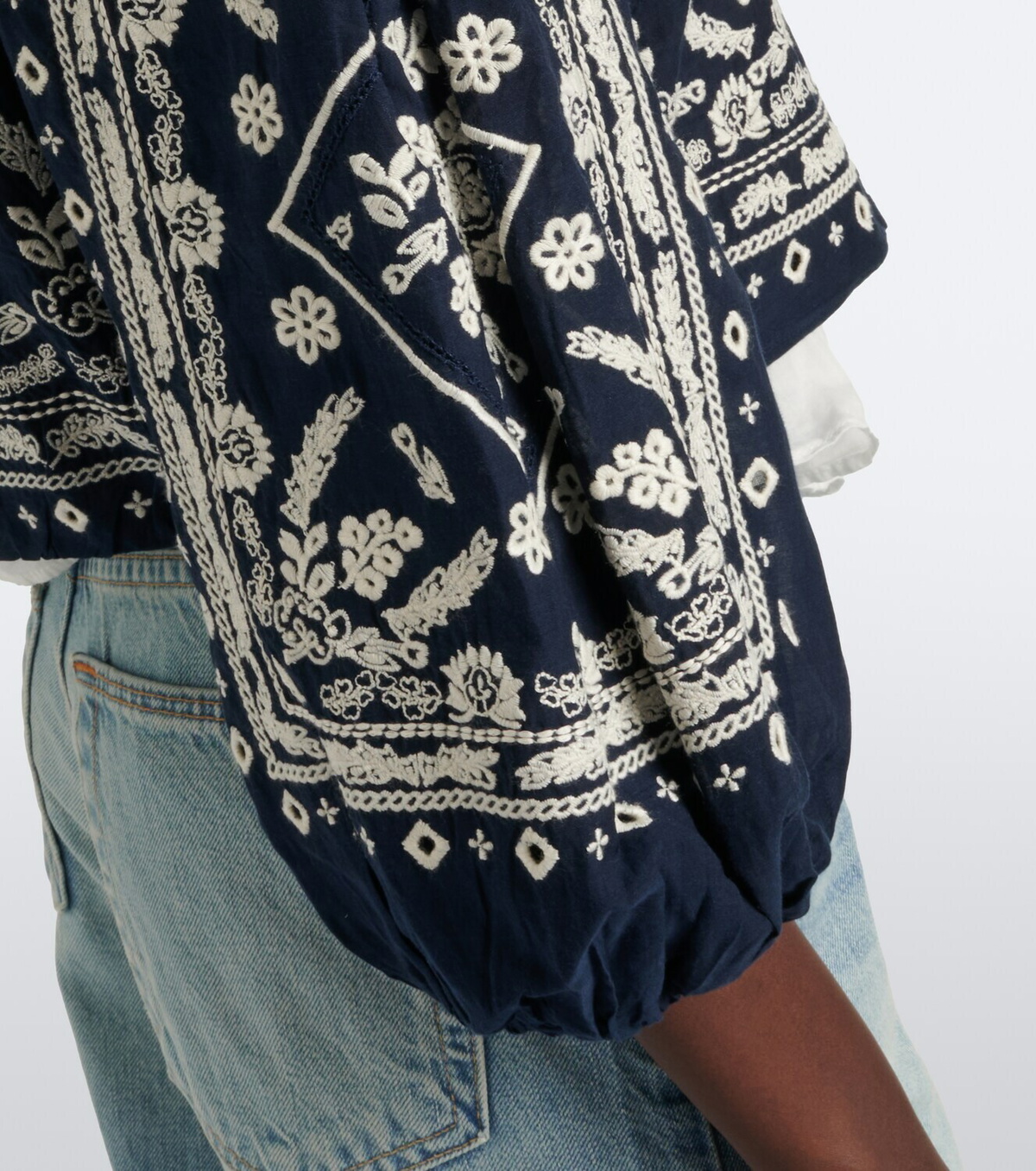 Veronica Beard Drake embroidered cotton-blend jacket