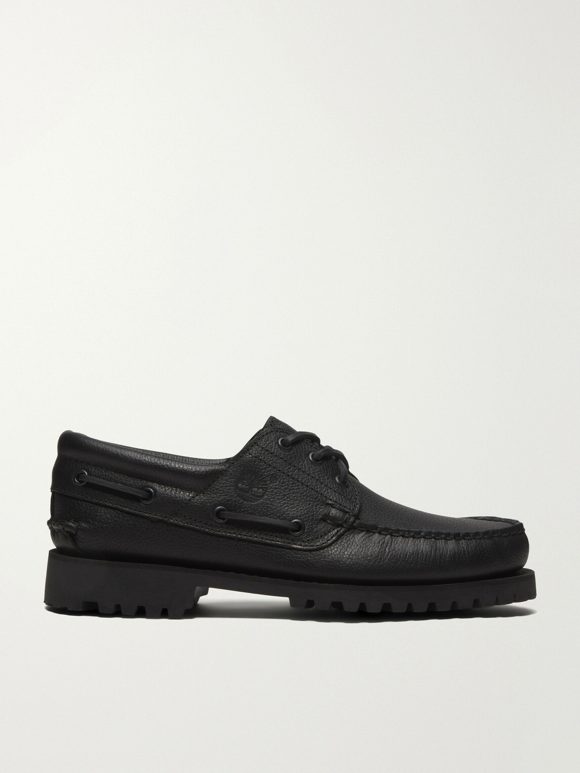Timberland - Authentic 3-Eye Lug Full-Grain Leather Boat Shoes - Black