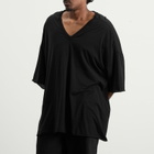 Rick Owens Men's V Neck Tommy T-Shirt in Black 
