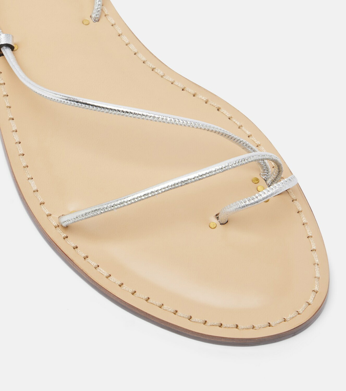 Amanu Karima metallic leather sandals