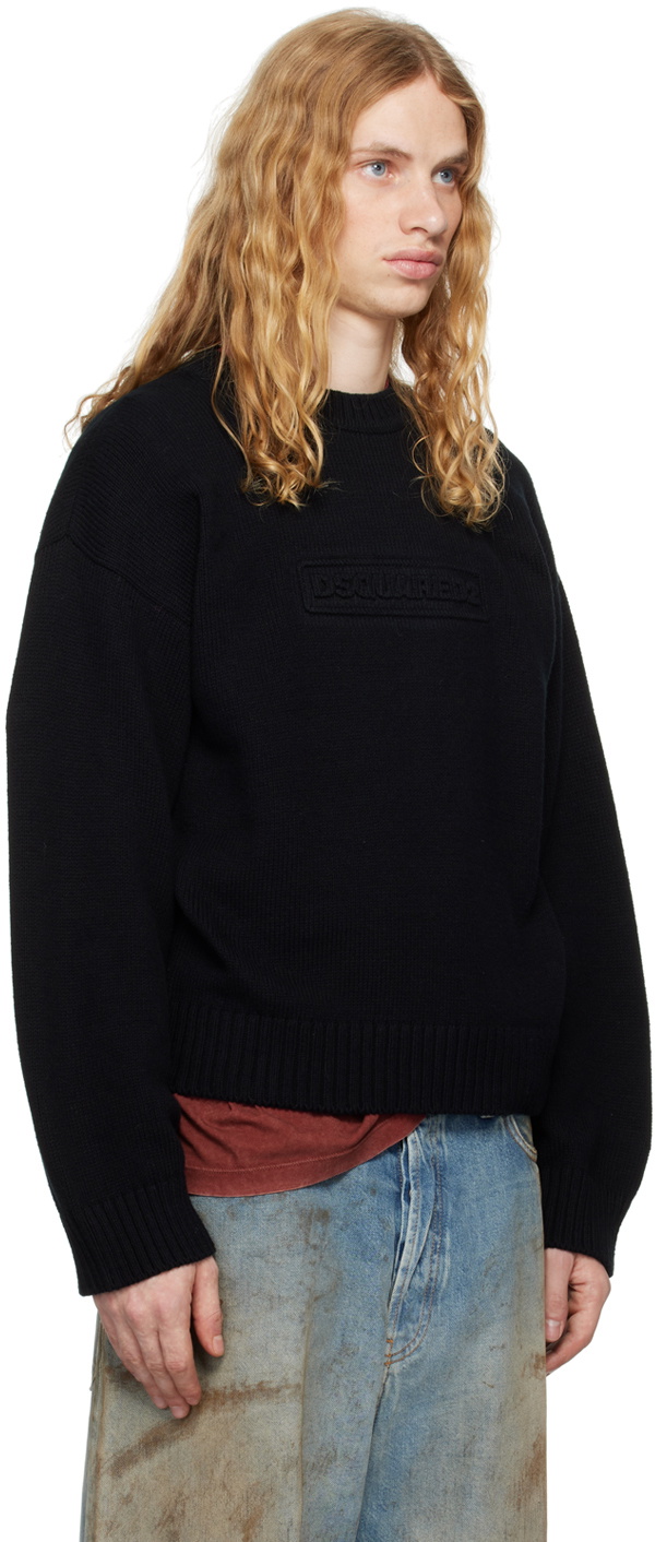 Dsquared2 Black Crewneck Sweater