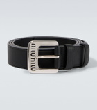 Miu Miu Logo leather belt