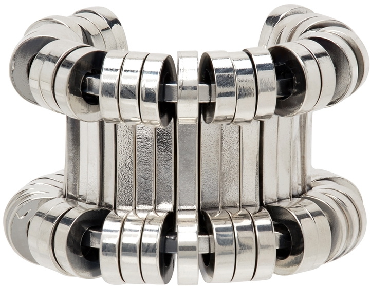 Photo: Bottega Veneta Silver Staple Ring