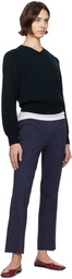 High Sport Blue & Burgundy Charlie Trousers