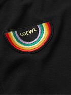 Loewe - Paula's Ibiza Logo-Appliquéd Cotton-Jersey Zip-Up Hoodie - Black