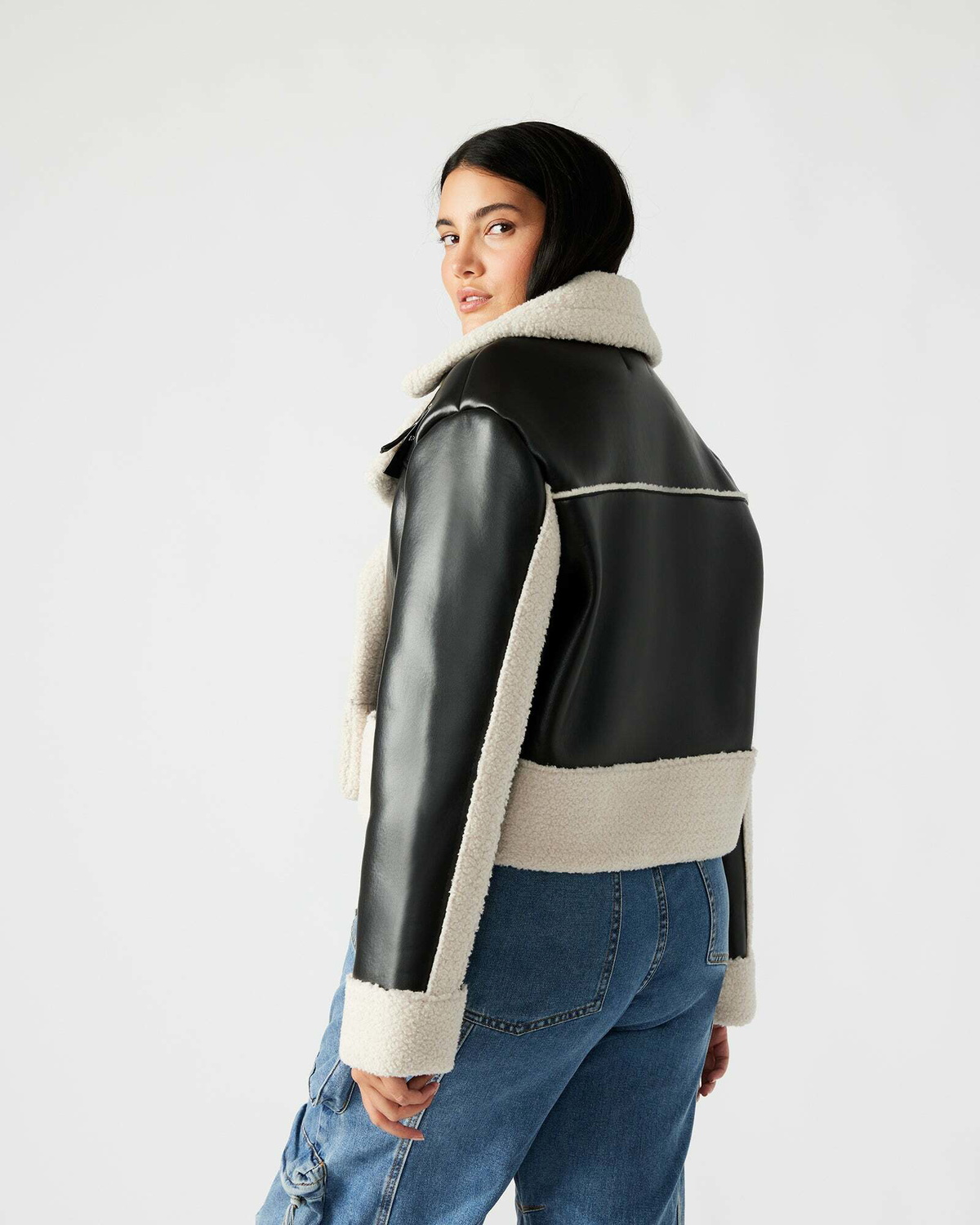 Steve Madden Athen Jacket in Black Natural