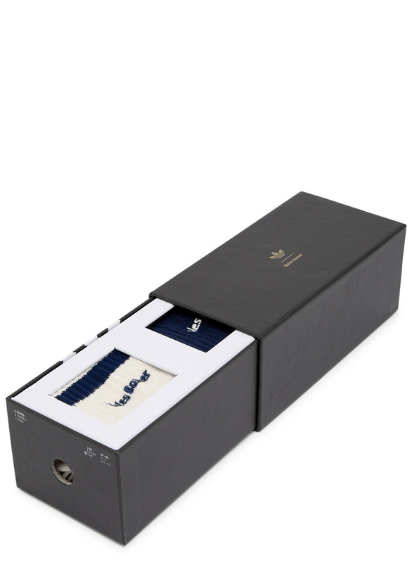 Photo: Adidas X Wales Bonner Striped Cotton-blend Socks Gift set Cream