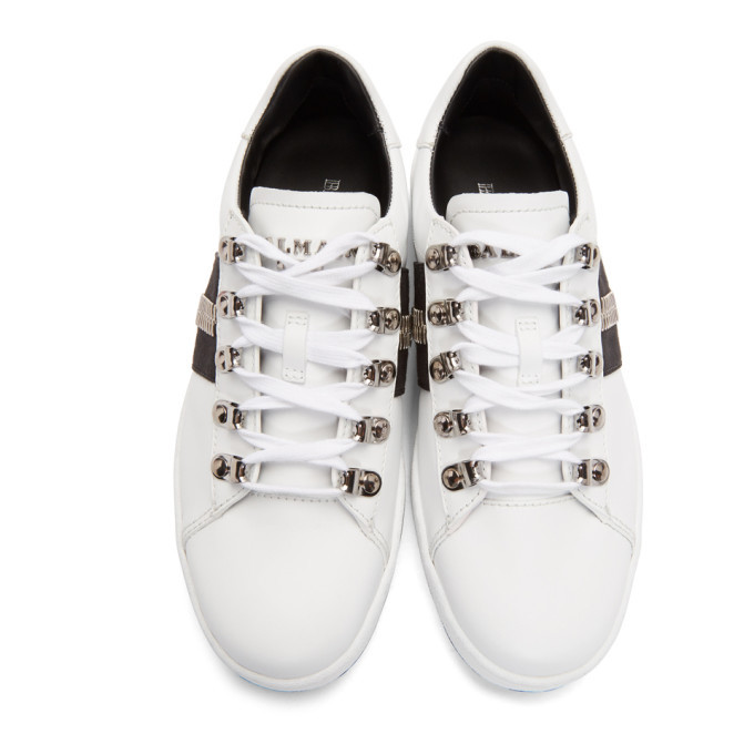 Balmain esther zip discount embellished leather sneakers