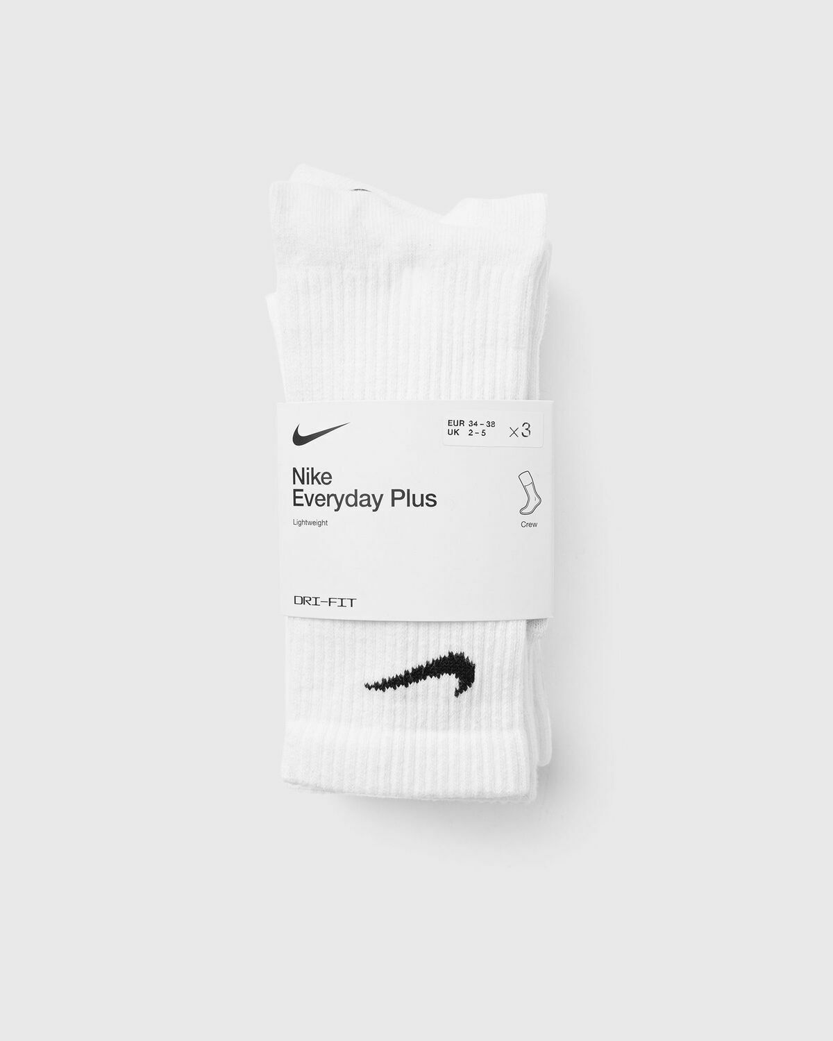 Nike Everyday Plus Lightweight Crew Socks (3 Pairs) White Men