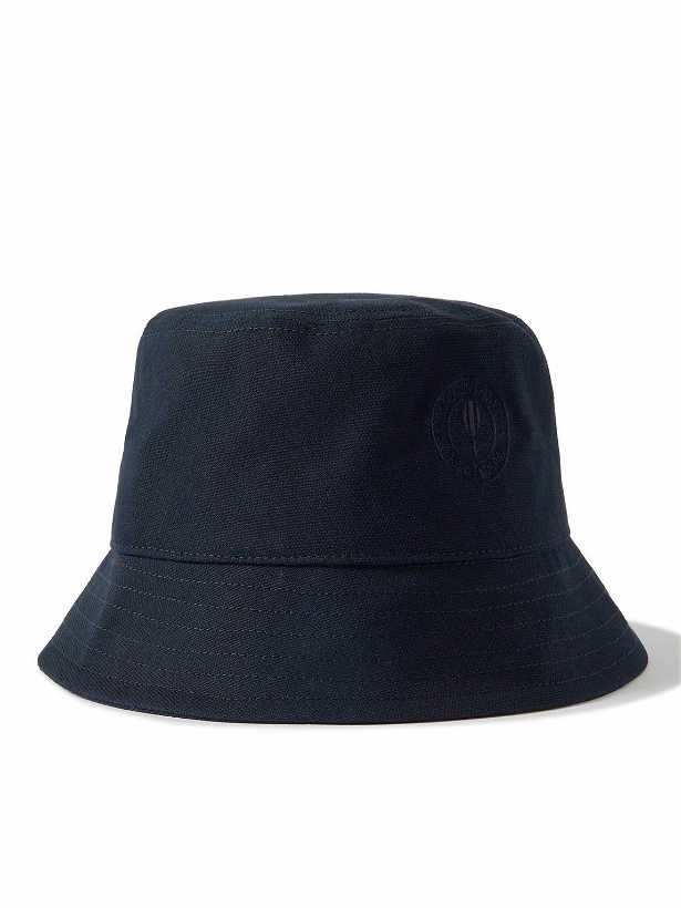 Photo: Frescobol Carioca - Leandro Logo-Embroidered Cotton-Canvas Bucket Hat