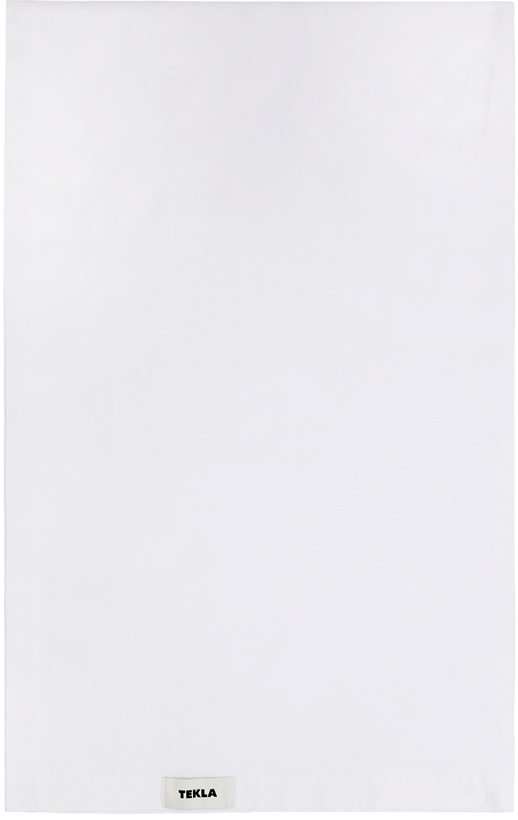 Photo: Tekla White Percale Flat Sheet