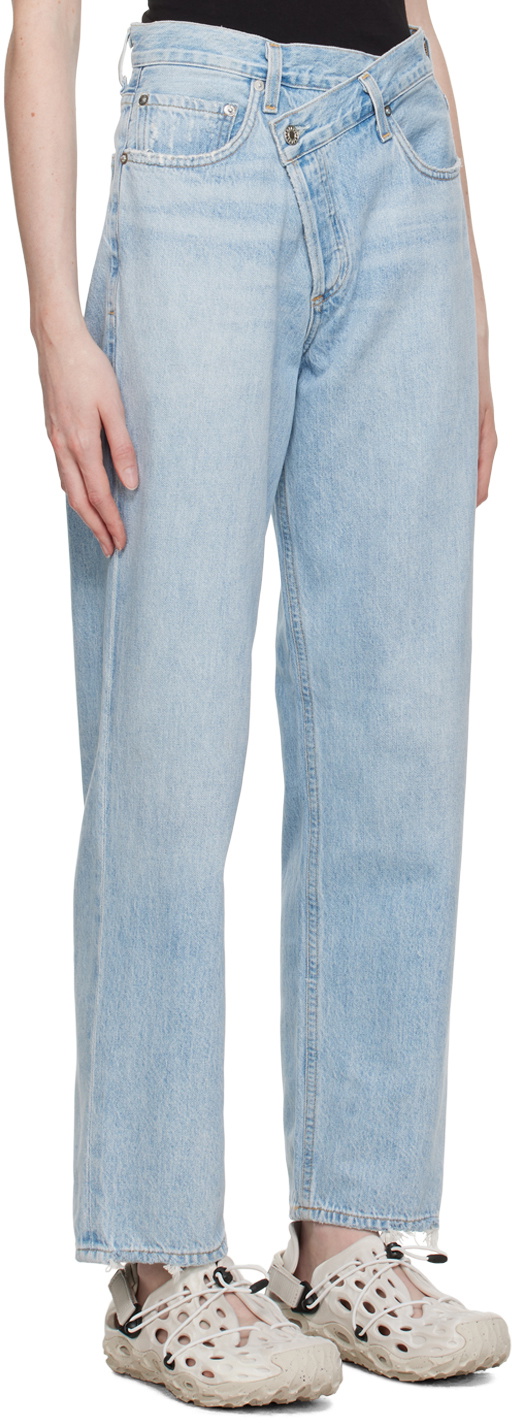 AGOLDE Blue Criss Cross Jeans AGOLDE