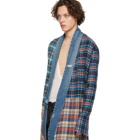 Greg Lauren Multicolor Long Kimono Studio Shirt