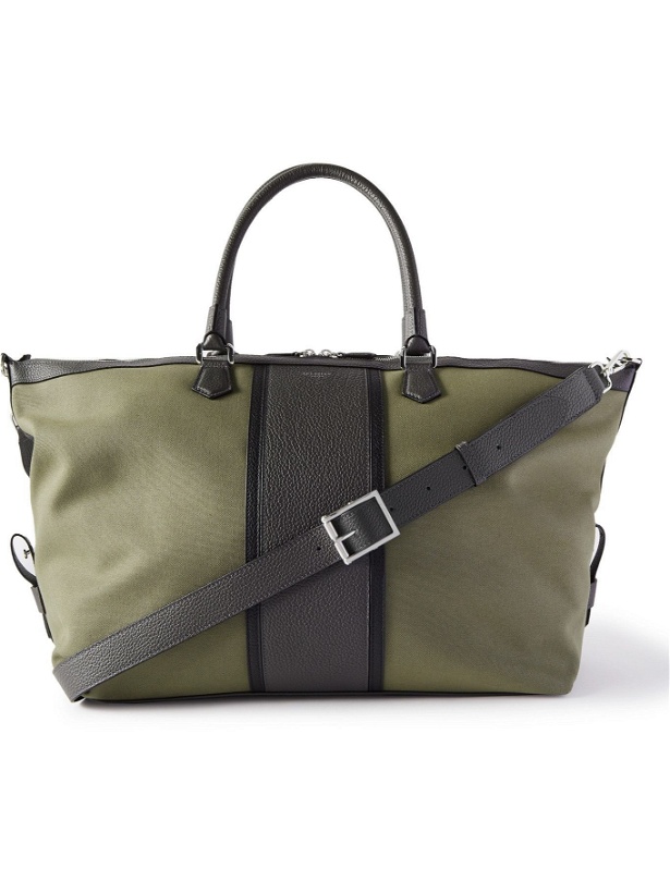 Photo: Serapian - Leather-Trimmed Canvas Weekend Bag