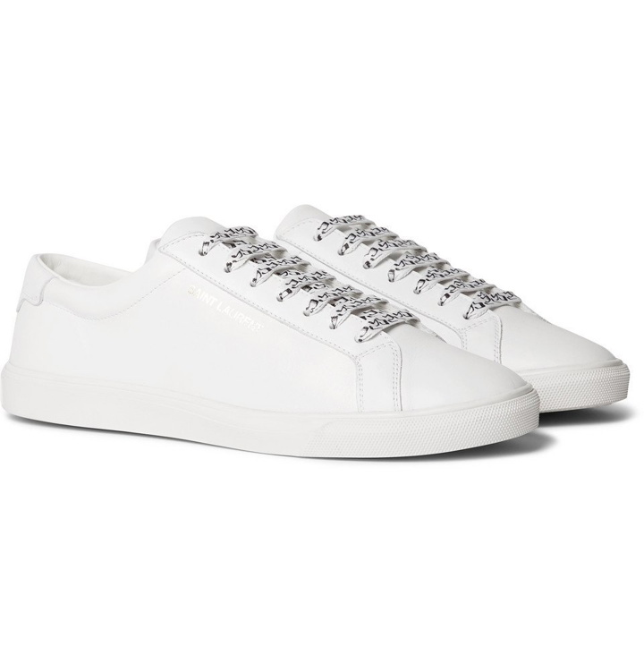 Photo: SAINT LAURENT - Andy Leather Sneakers - White