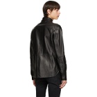 AMIRI Black Leather Shirt Jacket