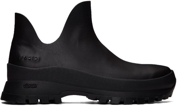 Photo: Solid Homme Black Leather Chelsea Boots