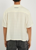 Mki Miyuki Zoku Vacation Checked-weave Cotton Shirt White 02