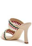 Manolo Blahnik Mabecomu 90 Woven-strap Leather Sandals Multicoloured