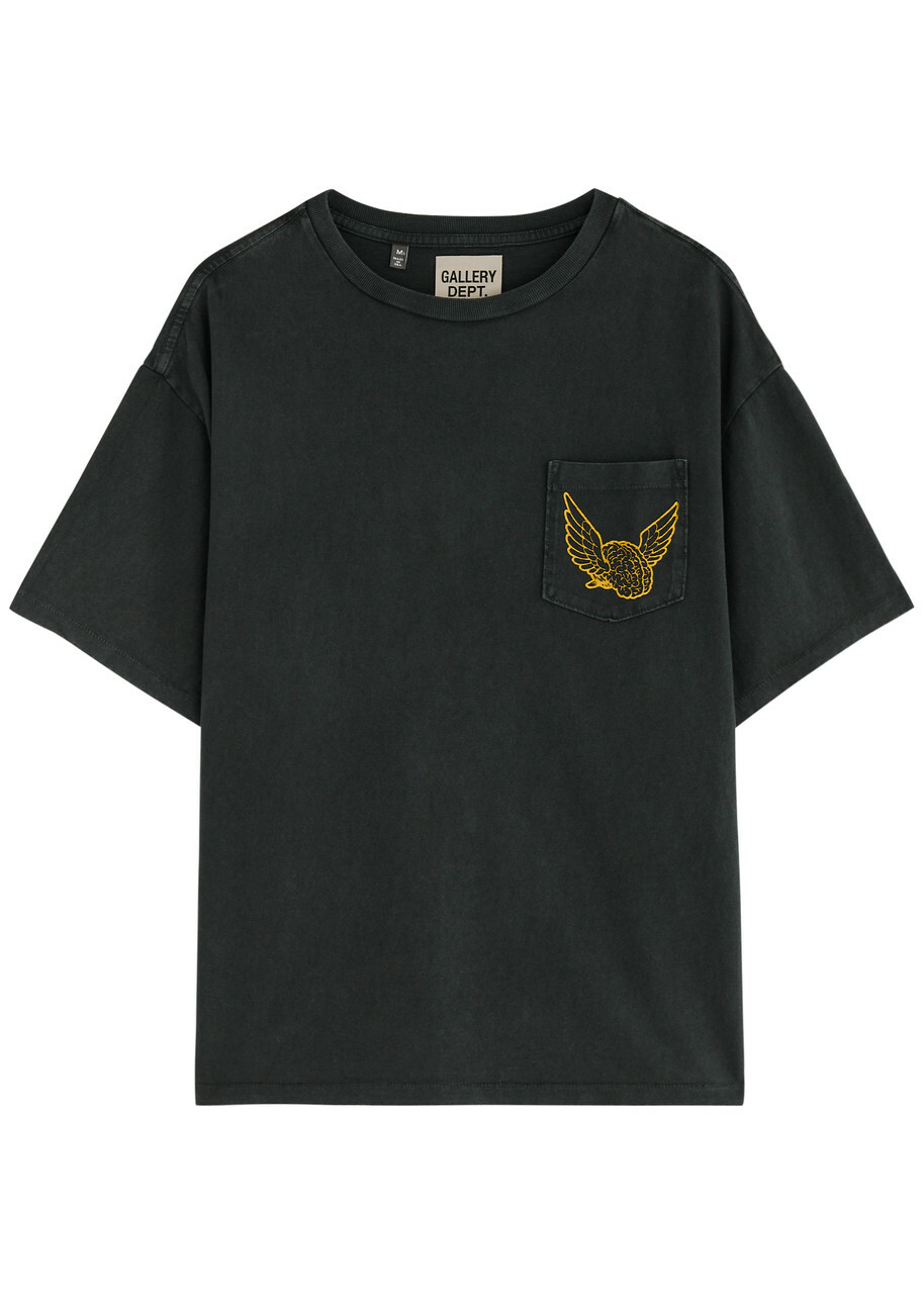 Gallery Dept. Flying Brain Printed Cotton T-shirt Black