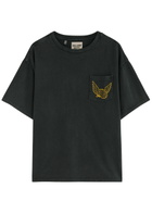 Gallery Dept. Flying Brain Printed Cotton T-shirt Black
