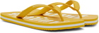 Palm Angels Yellow & White Logo Flip Flops