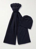 Allude - Ribbed Cashmere Beanie and Scarf Set