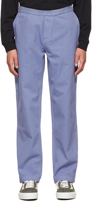 Photo: Brain Dead Blue Washed Velcro Trousers
