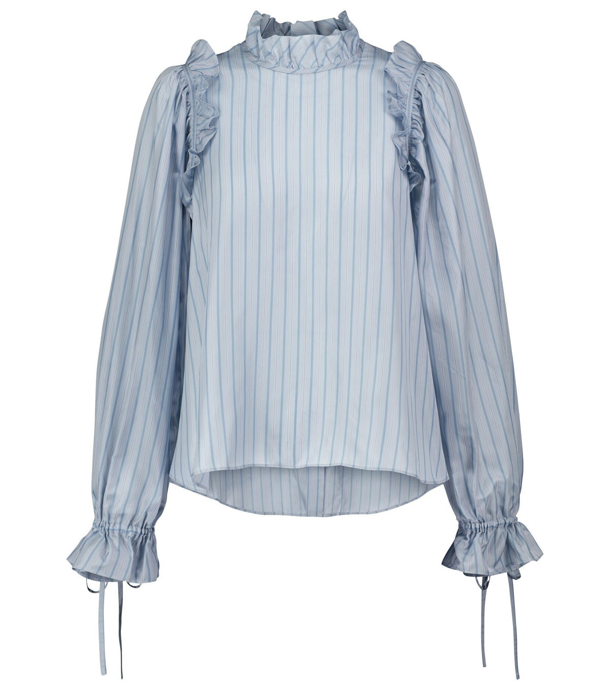 Noir Kei Ninomiya - Striped ruffled blouse Noir Kei Ninomiya