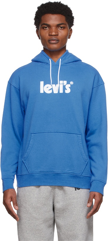 Photo: Levi's Blue T2 Poster Logo Hoodie