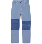 Officine Generale - Patchwork Cotton-Twill Trousers - Men - Blue