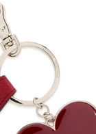 Vivienne Westwood Mirror Heart Silver-plated Keyring - Red - One Size