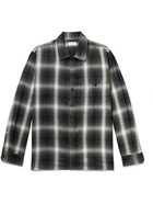 Altea - Dillard Checked Cotton and Ramie-Blend Flannel Shirt - Gray