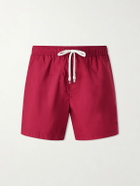 Zegna - Straight-Leg Mid-Length Swim Shorts - Red