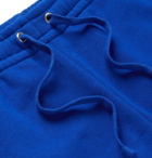 Gucci - Wide-Leg Logo Webbing-Trimmed Loopback Cotton-Jersey Shorts - Men - Blue