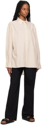 6397 Beige Oversized Shirt