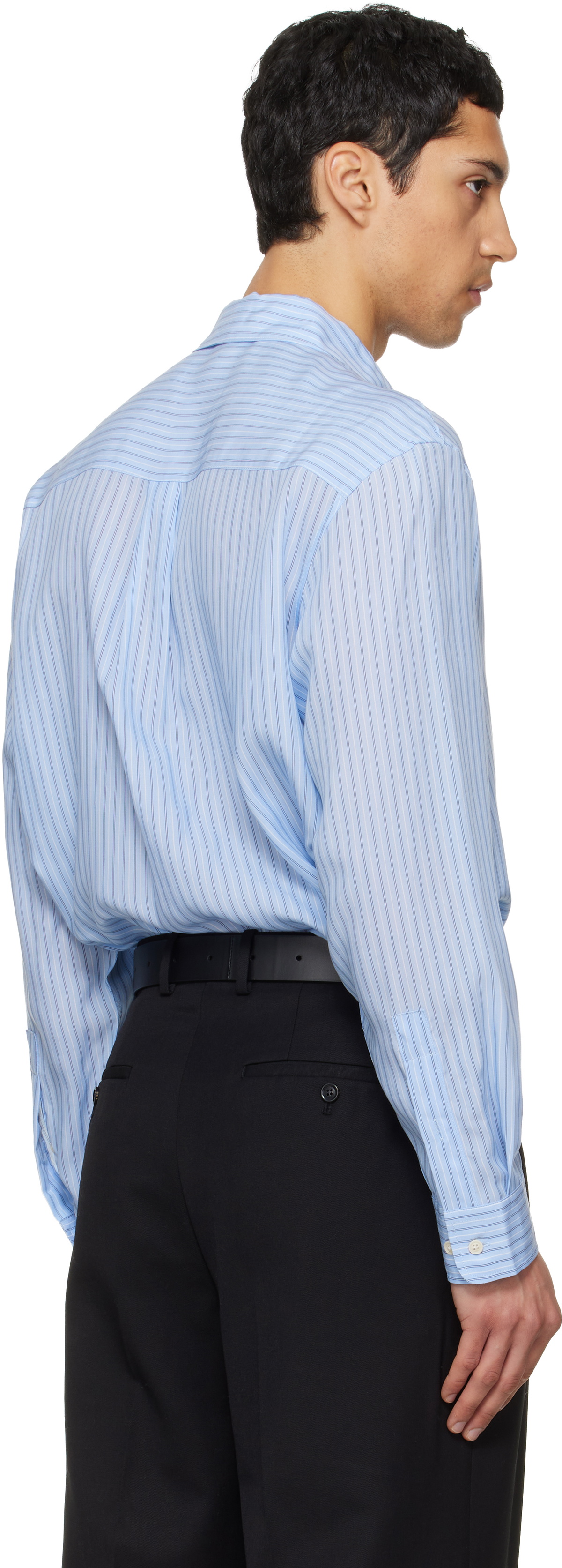 TONYWACK Blue Striped Lyocell Shirt
