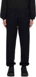 FUMITO GANRYU Black Tapered Sweatpants