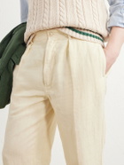Drake's - Games Linen Straight-Leg Trousers - Neutrals