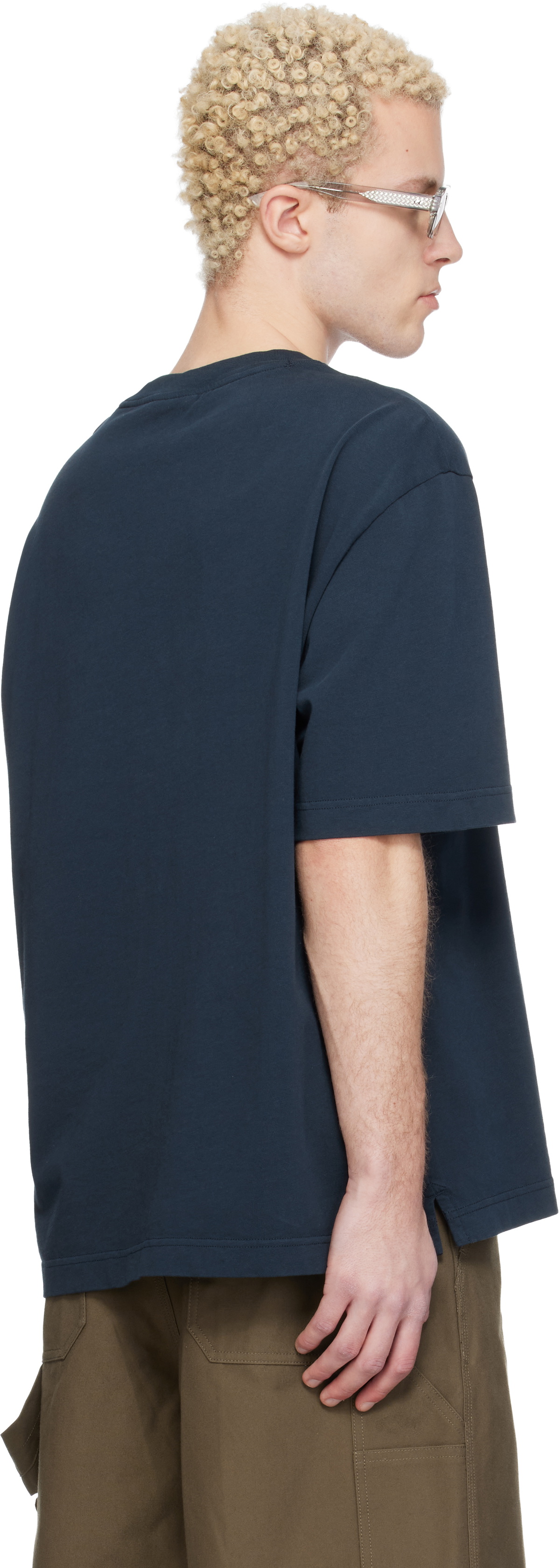Maison Kitsuné Navy Fox Head Oversize T-shirt