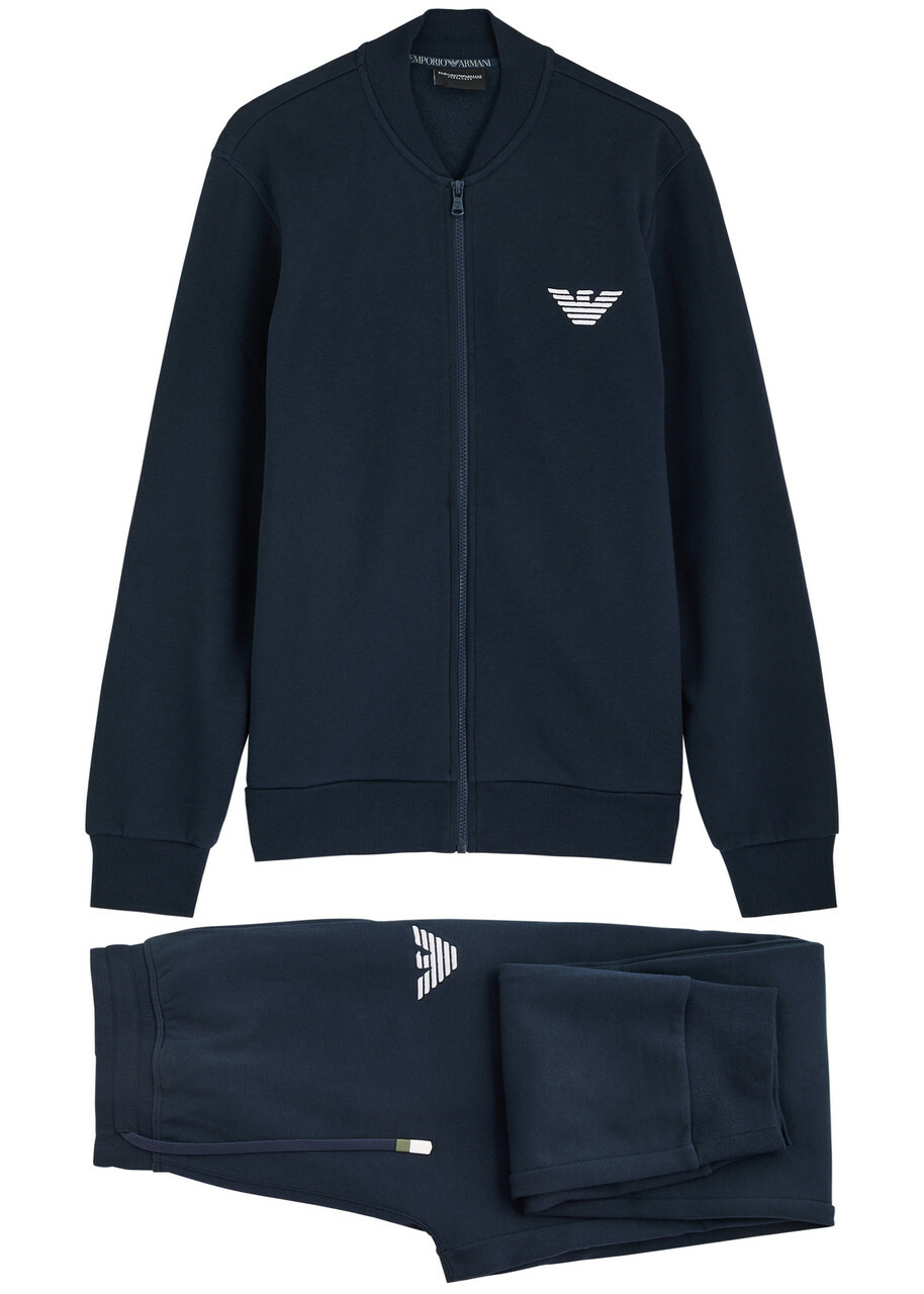 Emporio Armani Logo-embroidered Jersey Tracksuit Navy Emporio Armani