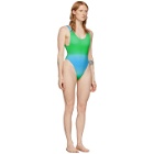 Jacquemus Blue and Green Le Maillot Camerio One-Piece Swimsuit