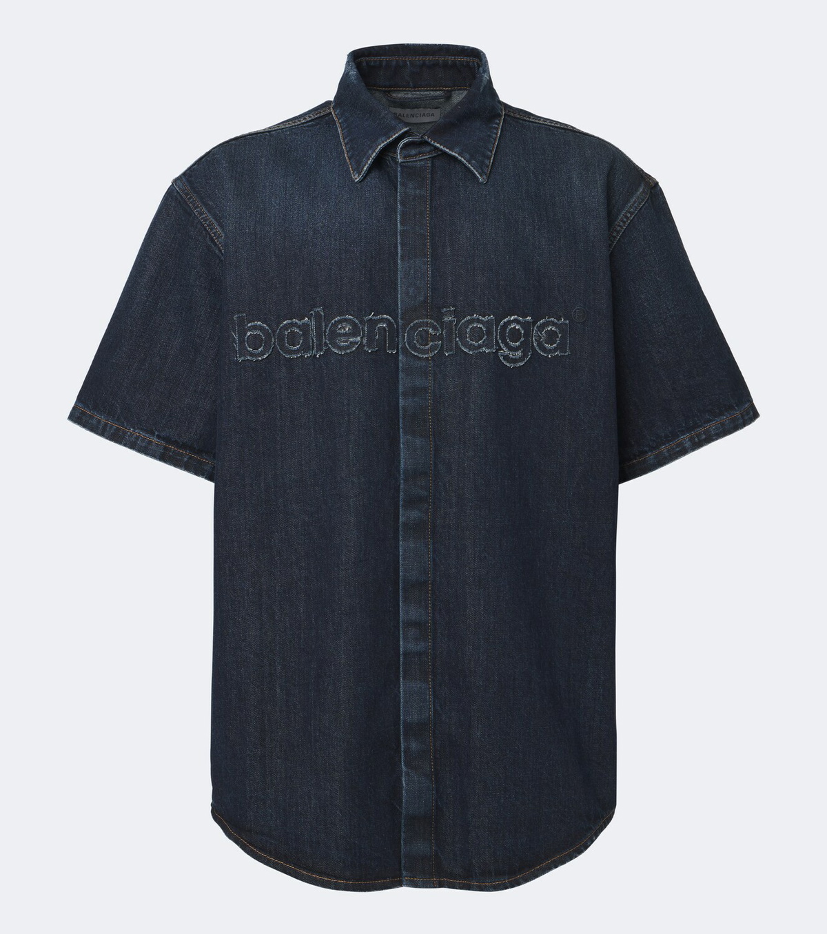 Balenciaga Logo denim shirt