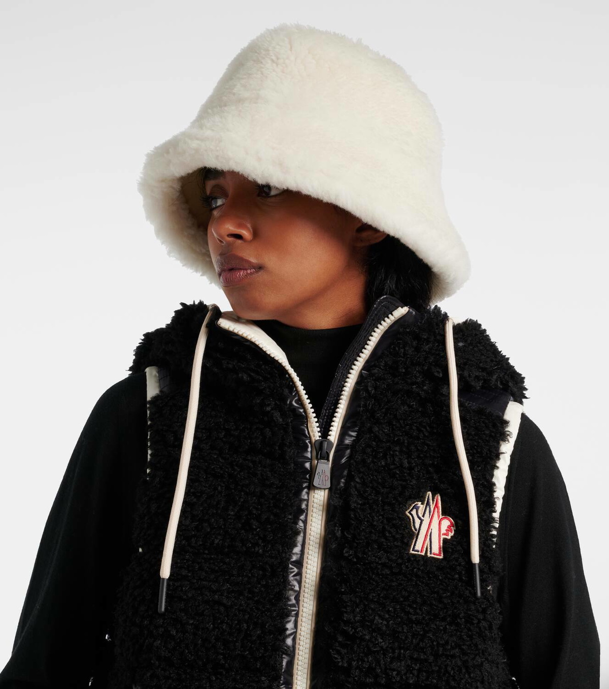 Moncler White Polyester Bucket Hat