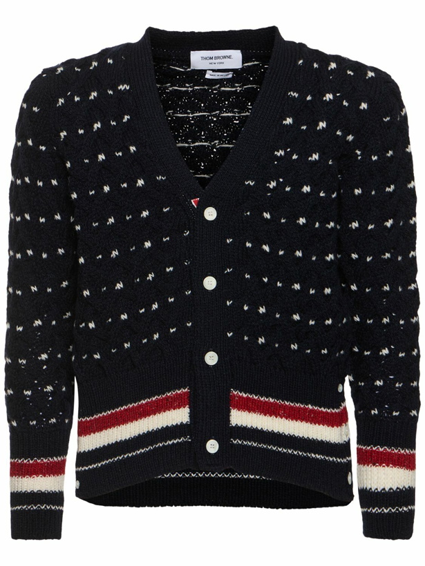 Photo: THOM BROWNE All Over Cable Stitch Classic Cardigan